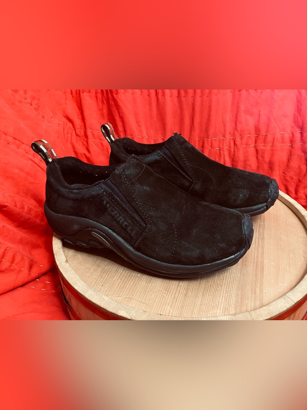 Merrell Jungle Moc Athletic Shoes Women's Black Suede Slip-On Comfort Size 6